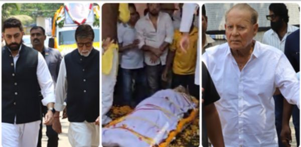 'प्यार का नगमा' सुना अंतिम सफर पर रवाना 'भारत कुमार', सितारों ने कहा 'अलविदा' 