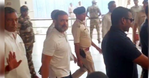 कांग्रेस के पूर्व अध्यक्ष राहुल गांधी पटना पहुंचे, बेगूसराय में 'पलायन रोको, नौकरी दो' यात्रा में होंगे शामिल 