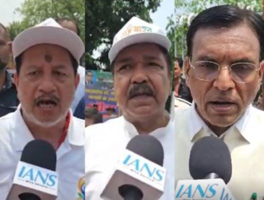 पटना में निकाली गई 'जय भीम पदयात्रा' में शामिल हुए भाजपा के वरिष्ठ नेता