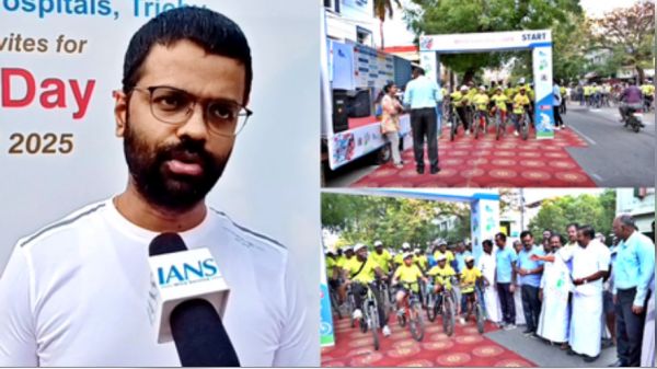 विश्व लिवर दिवस : त्रिची में लिवर स्वास्थ्य के प्रति जागरूकता, 120 साइक्लिस्टों ने लिया हिस्सा