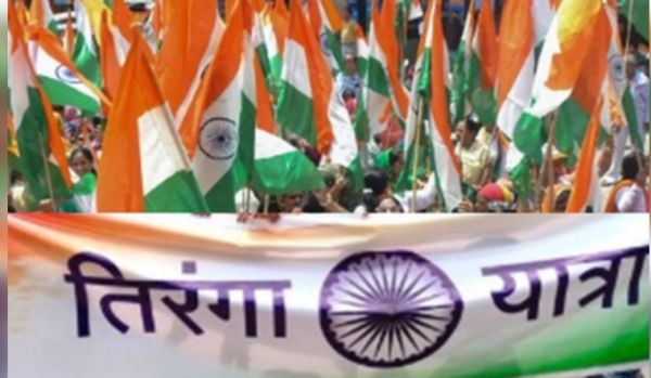 90 मीटर का तिरंगा थाम भारतीय सेना के सम्‍मान में निकाली यात्रा 