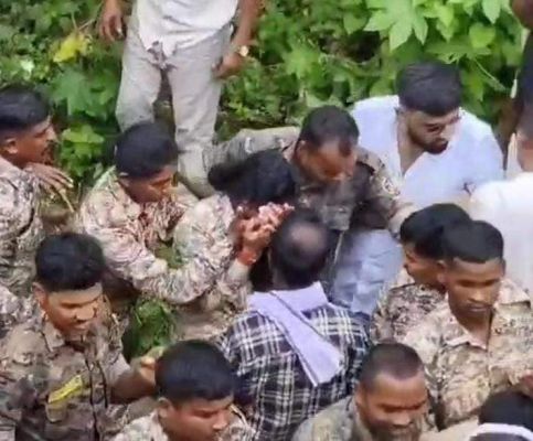 कांग्रेस का घेराव, भानपुरी में मंत्री बंगले में तोडफ़ोड़, महिला पुलिस घायल