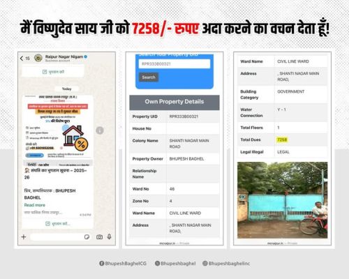 भूपेश को ‘पाटन सदन’ का संपत्ति कर अदा करने नोटिस