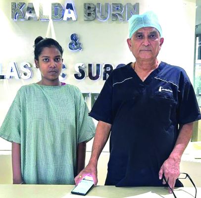 एसिड से झुलसी किशोरी को डॉ. सुनील कालड़ा ने दी नई जिंदगी