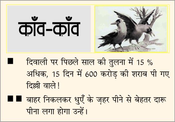 दैनिक 'छत्तीसगढ़' का काँव-काँव, 27 अक्टूबर 2025