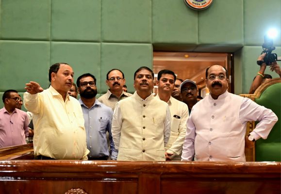 साव, केदार ने विधानसभा भवन के लोकार्पण की तैयारियों का किया निरीक्षण