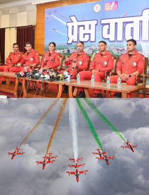 नवा रायपुर के आसमान पर  सूर्य किरण का रोमांचक एयर शो 5 को