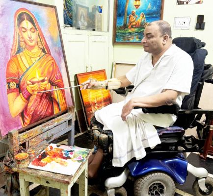 कुरुद के दिव्यांग चित्रकार बसंत को मिलेगा राष्ट्रपति पुरस्कार