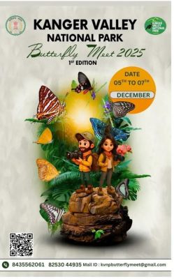कांगेर घाटी में 5 से 7 दिसंबर तक होगा बटरफ्लाई मीट
