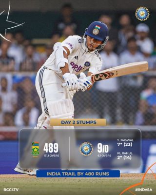 मुथुसामी और यानसन की पारियों से दक्षिण अफ्रीका का बड़ा स्कोर