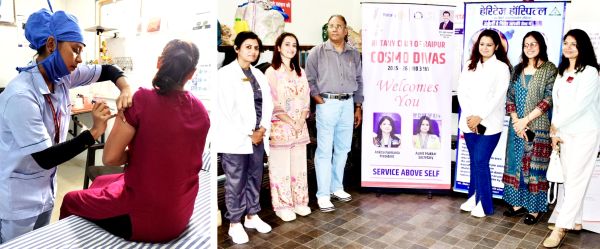 कॉस्मो दीवाज की पहल ईच वन वेक्सिनेट वन तहत अनेकों की सर्वाइकल कैंसर जांच