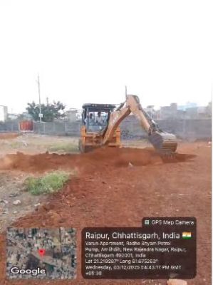 अमलीडीह में 3 एकड़ भूमि पर अवैध प्लाटिंग पर चला निगम का बुलडोजर 