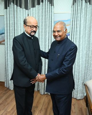  पूर्व राष्ट्रपति कोविंद के लोकभवन में राज्यपाल डेका ने किया स्वागत 