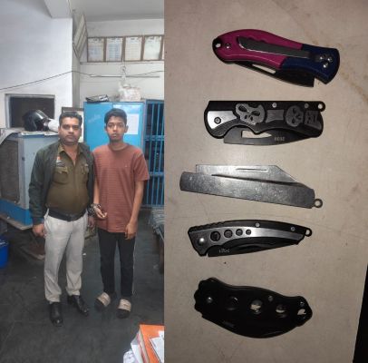3 नाबालिग समेत 4 चाकूबाज गिरफ्तार, बेचने वाले पर भी कार्रवाई 