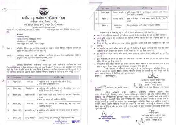 सिंगल यूज प्लास्टिक : ढाई साल बाद पर्यावरण संरक्षण मंडल ने प्रतिबंधित करने लिखा