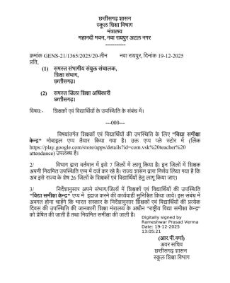 प्रदेश के सभी स्कूलों में अब मोबाइल ऐप से लगेगी हाज़िरी