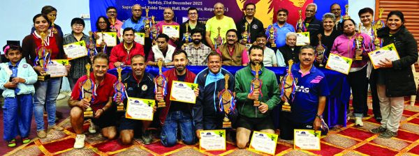 केजरीवाल्स तृतीय मास्टर्स रैंकिंग टेबल टेनिस स्पर्धा में जोरशोर भागीदारी