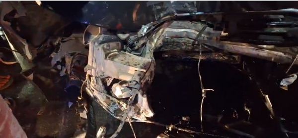 राजेंद्र नगर  ओवरब्रिज पर एक्सीडेंट कार चालक घायल 