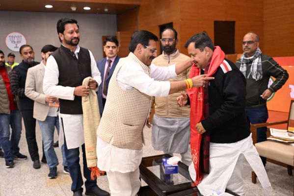 प्रदेश भाजपा नेताओं ने नबीन को दी बधाई 