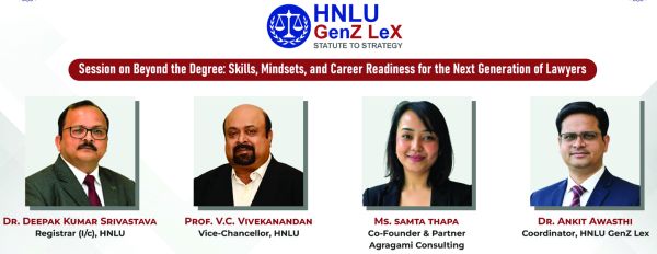 विधि शिक्षा और व्यावसायिक अभ्यास की दूरी घटाने एचएनएलयू ने लाया डिजिटल प्लेटफॉर्म