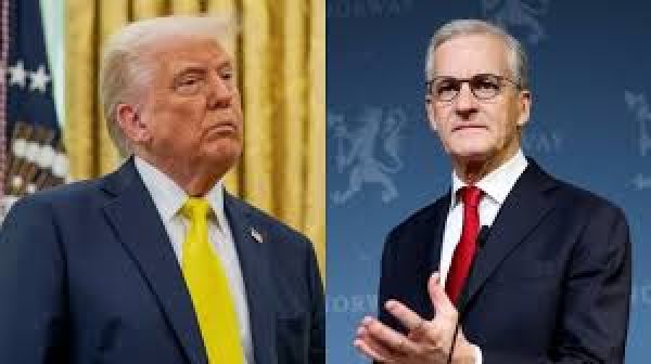 नोबेल शांति पुरस्कार को लेकर ट्रंप ने नॉर्वे के पीएम को भेजा टेक्स्ट मैसेज