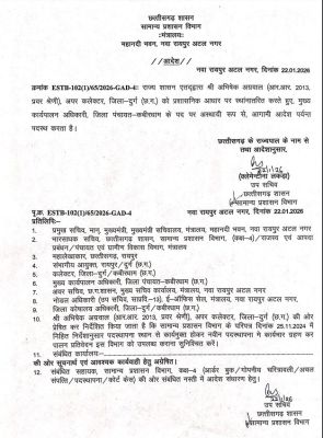 अभिषेक कबीरधाम जिला पंचायत सीईओ नियुक्त