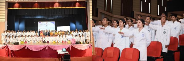 मेडिकल कॉलेज में व्हाइट कोट सेरेमनी व चरक शपथ का आयोजन