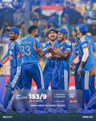 न्यूजीलैंड ने बनाए नौ विकेट पर 153 रन