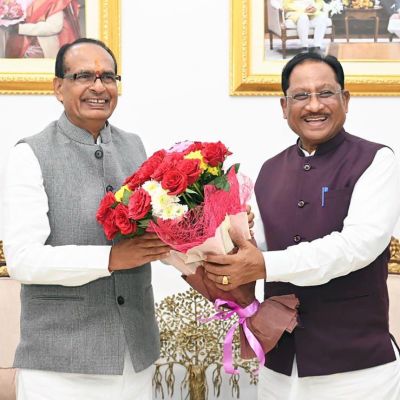 मुख्यमंत्री साय से केंद्रीय कृषि मंत्री चौहान ने की सौजन्य मुलाकात