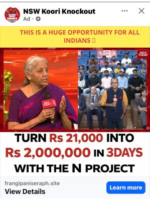 वित्तमंत्री के नाम से फेक दावा...