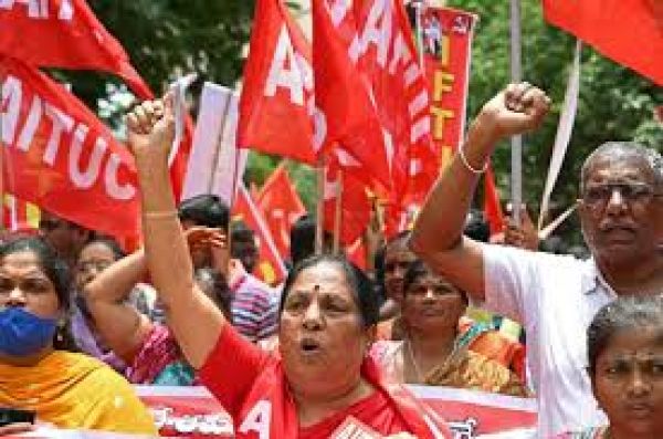 पूरे देश में आज केंद्रीय ट्रेड यूनियनों की आम हड़ताल, किसान संगठन भी आए साथ