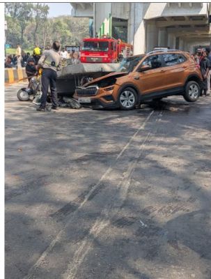 मुंबई: मुलुंड में मेट्रो के पिलर का एक हिस्सा ढहा, तीन-चार लोगों के घायल होने की आशंका