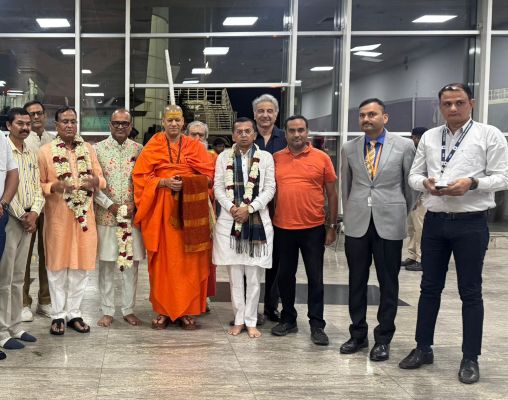 डा कैलाशानंद गिरि का सनातनी स्वागत 