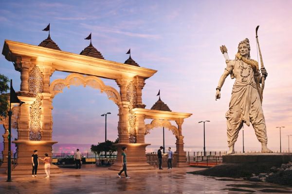  दिव्य वनवासी स्वरूप में श्रीराम की 51 फीट की प्रतिमा ग्वालियर से रवाना