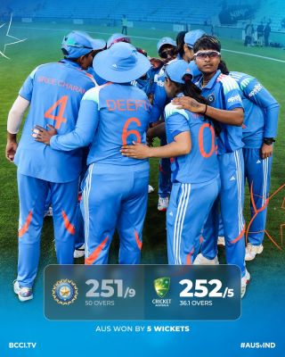 जॉर्जिया वोल का शतक, ऑस्ट्रेलिया ने भारत से लगातार 12वीं वनडे श्रृंखला जीती