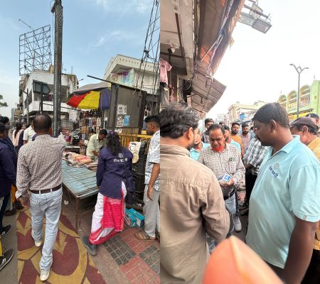 मालवीय रोड से 10  ठेलों, गुमटियों को हटाया, कपड़े अन्य सामान जप्त