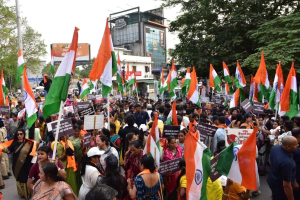 महिला मोर्चा की जनाक्रोश रैली,साय-साव, देव शामिल 