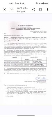 आईएएस अफसरों का सीआर के लिए टाइम लाइन संशोधित किया केंद्र ने 