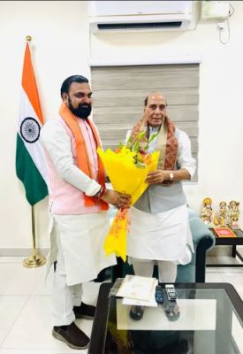 सम्राट चौधरी की रक्षा मंत्री राजनाथ सिंह से शिष्टाचार भेंट, 'विकसित बिहार' के विजन पर हुई चर्चा 