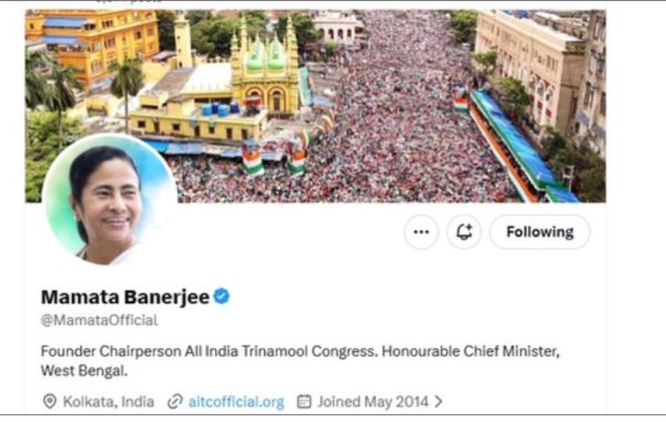 ममता बनर्जी ने नहीं बदली सोशल मीडिया प्रोफाइल, 'मुख्यमंत्री' का टैग अभी तक बरकरार 