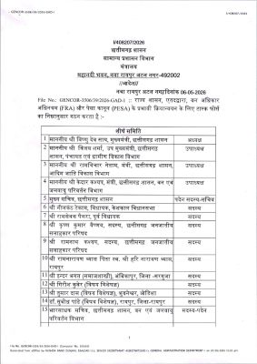 वन अधिकार एक्ट,पेसा कानून के क्रियान्वयन के लिए सीएम की टास्क फोर्स  गठित 