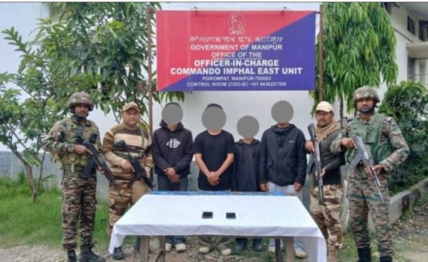 मणिपुर में दो बड़े नेताओं समेत आठ उग्रवादी गिरफ्तार, हथियारों का जखीरा जब्त