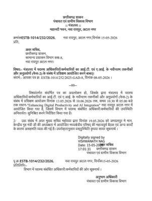 शाह की बैठक, पंचायत विभाग के अधिकारी एआई ट्रेनिंग में नहीं जाएंगे 