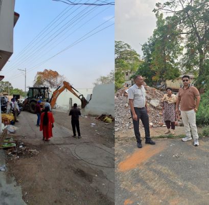निरंजन धर्मशाला के कब्जे से नाले की जमीन मुक्त 