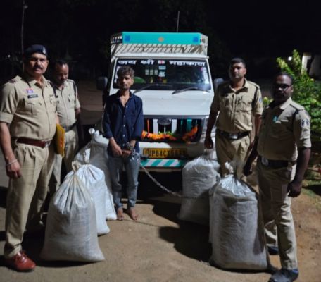  130 किलो गांजा जब्त, यूपी का आरोपी बंदी