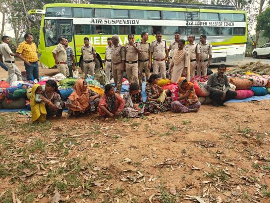झाड़ू बिक्री की आड़ में लग्जरी बस से गांजा तस्करी, 4 करोड़ की खेप जब्त