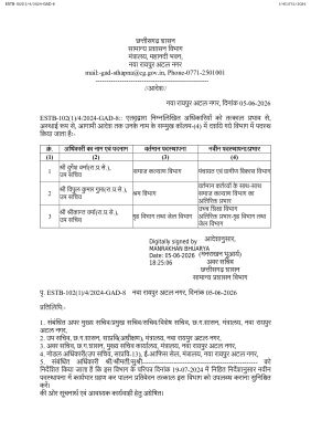 3 उप सचिव, 4 एस‌ओ के विभाग बदले गए 