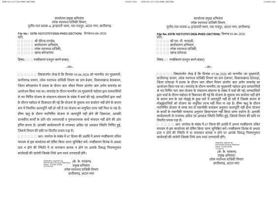 नल जल योजना से पानी नहीं, दो ईई से मांगा स्पष्टीकरण