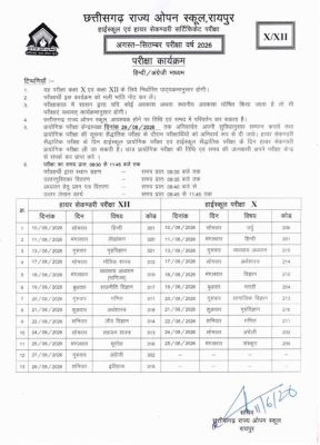 ओपन स्कूल 10-12 वीं की समय सारिणी जारी 