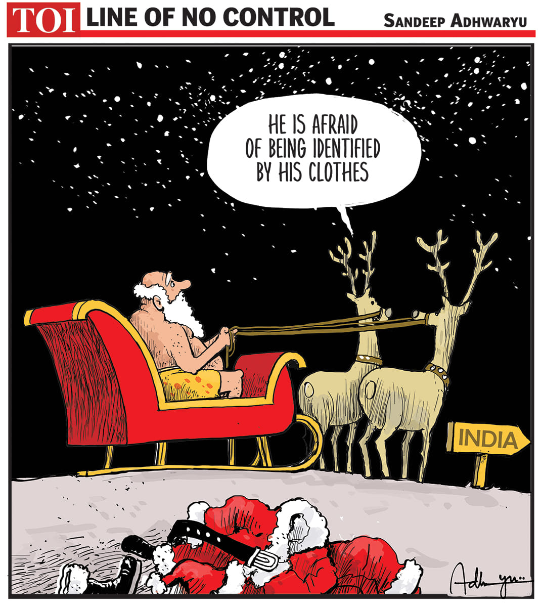 कार्टूनिस्ट संदीप अध्वर्यू, टाईम्स ऑफ इंडिया 